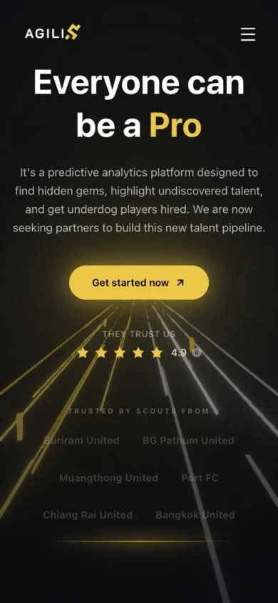 Agilix Sport — mobile website